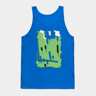 Abstract green strokes Tank Top